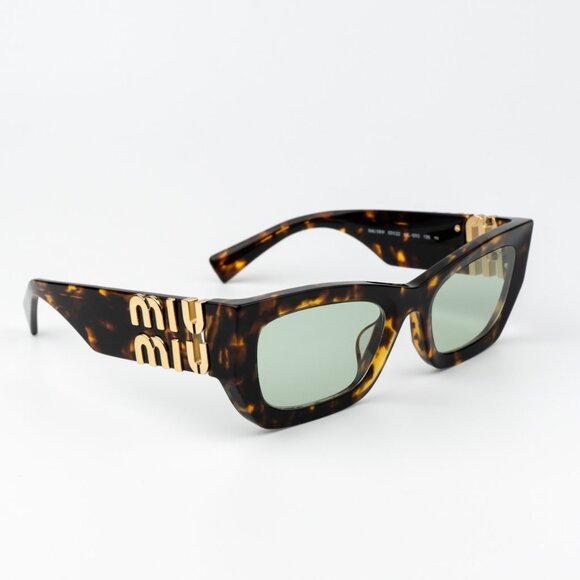 Miu Miu Brown and Gold Sunglasses with Tortoiseshell Frame - Picture 4 of 9